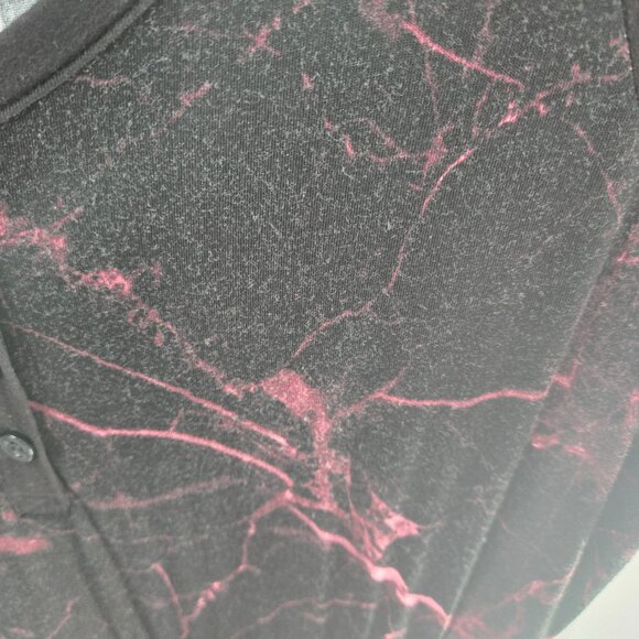 Torrid Black Pink Super Soft Marble Galaxy Raglan Sleeve Midi Dress Size 1/1X - Picture 8 of 11